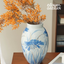 Koi Garden Blue and White Ceramic Vase