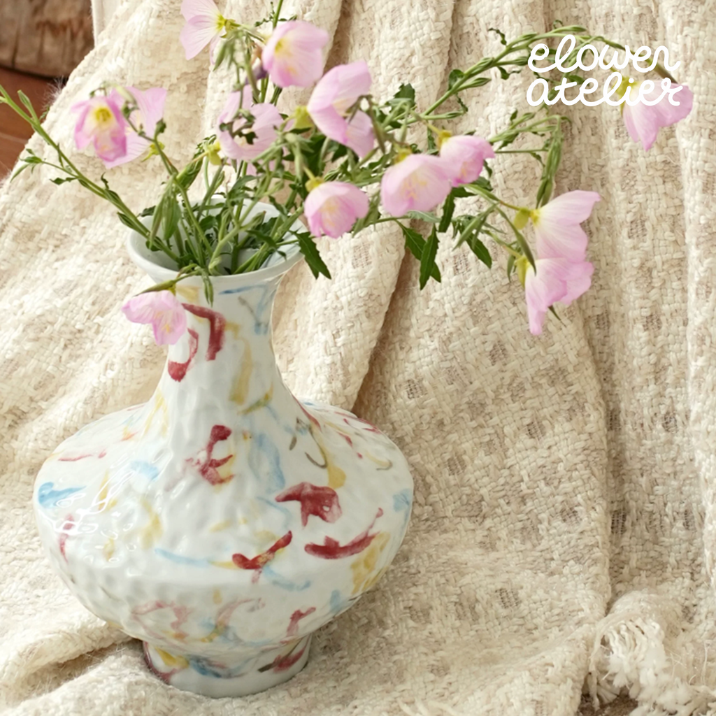 Hand Painted Artistic Ceramic Flower Vase