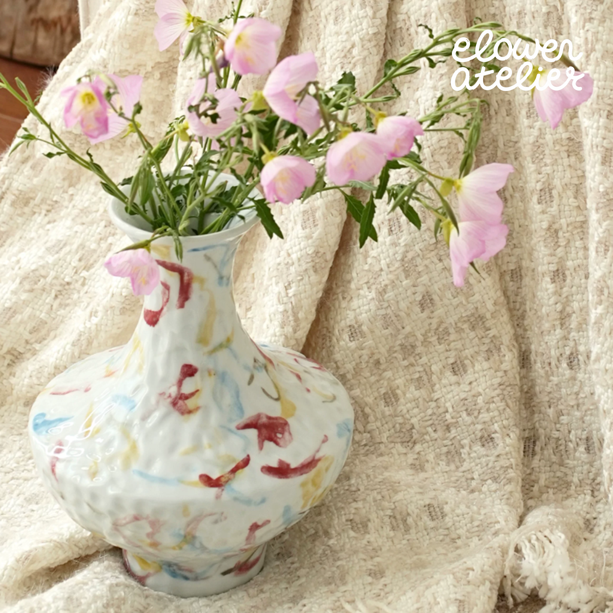 Hand Painted Artistic Ceramic Flower Vase