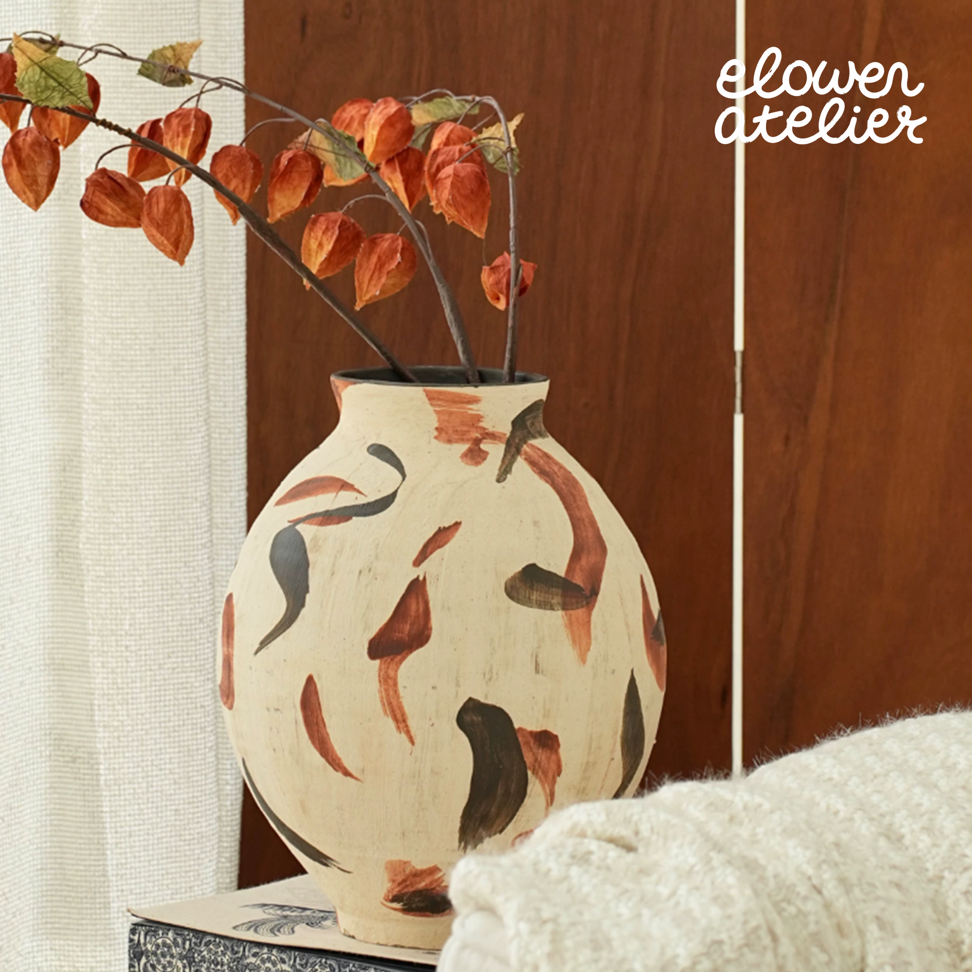 Koi Fish Handcrafted Ceramic Art Vase Main image