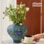 Vintage Blue Ceramic Art Planter