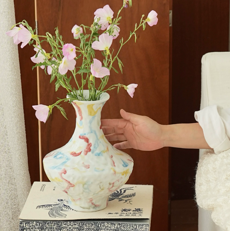 Hand Painted Artistic Ceramic Flower Vase