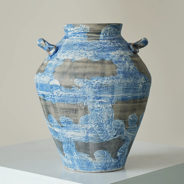 Ocean Blue Ceramic Vessel