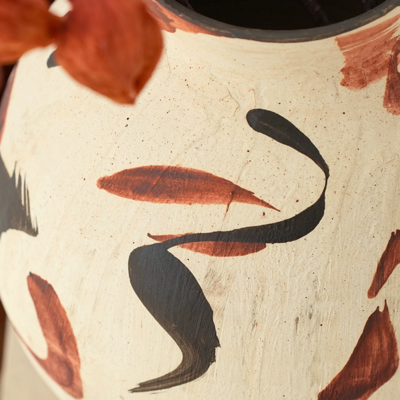 Koi Fish Handcrafted Ceramic Art Vase Secondary image