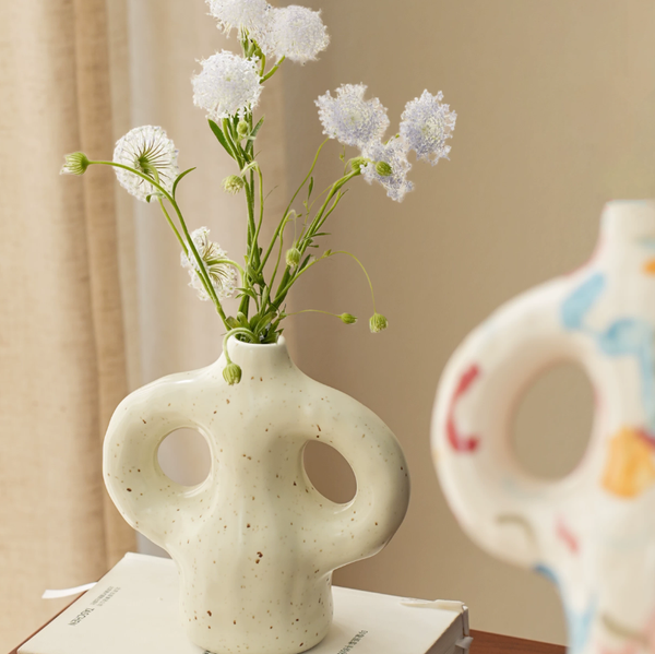 Double Handle Artisan Ceramic Vase