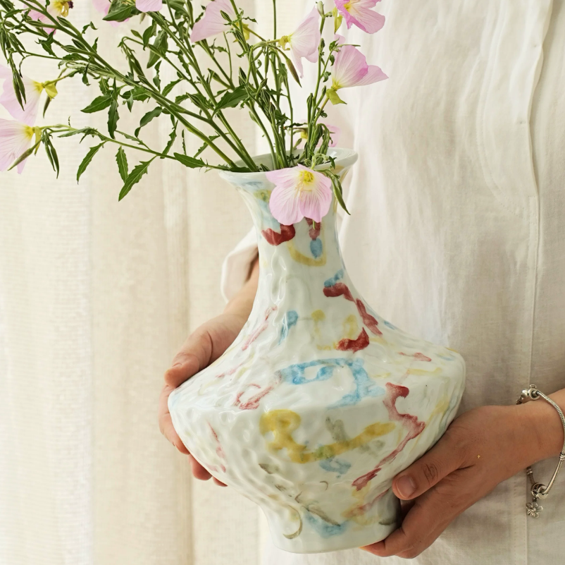 Hand Painted Artistic Ceramic Flower Vase