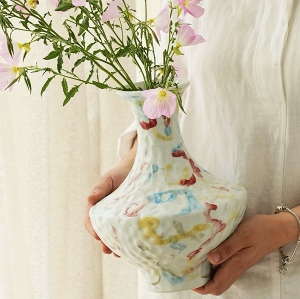 Hand Painted Artistic Ceramic Flower Vase