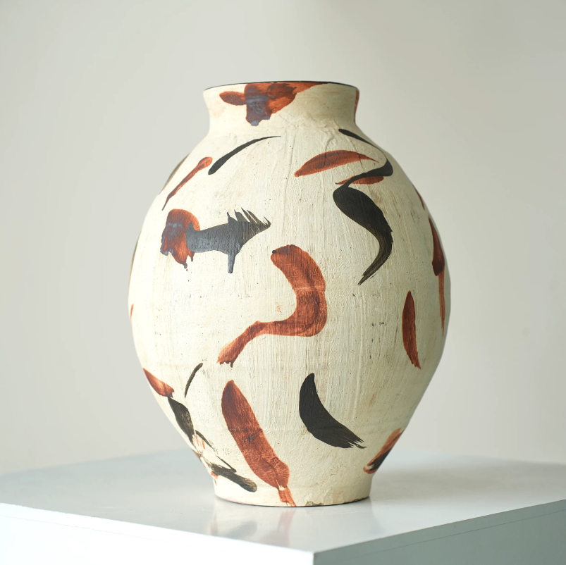 Koi Fish Handcrafted Ceramic Art Vase