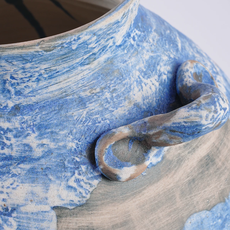 Ocean Blue Ceramic Vessel