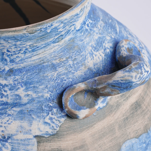 Ocean Blue Ceramic Vessel